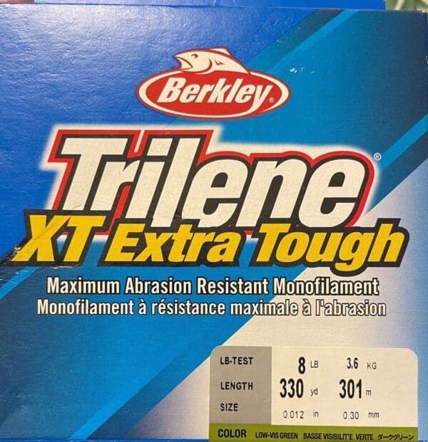 Fishing Line Berkley Trilene XT Extra Tough 8lb 330 Yard Low-Vis Green XTFS8-22