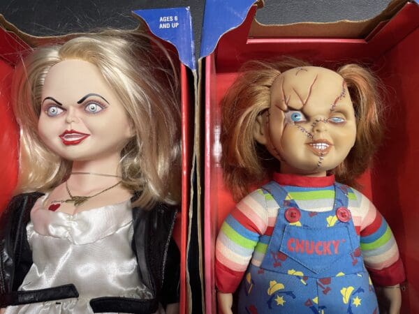 Set Bride Of Chucky / Tiffany 18" Doll Sideshow Toys 1999 Plush Horror Scar Version - Image 8