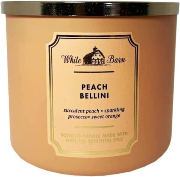 Bath & Body Works ~ White Barn ~ PEACH BELLINI ~ NEW 3 Wick Scented Candle (Copy)