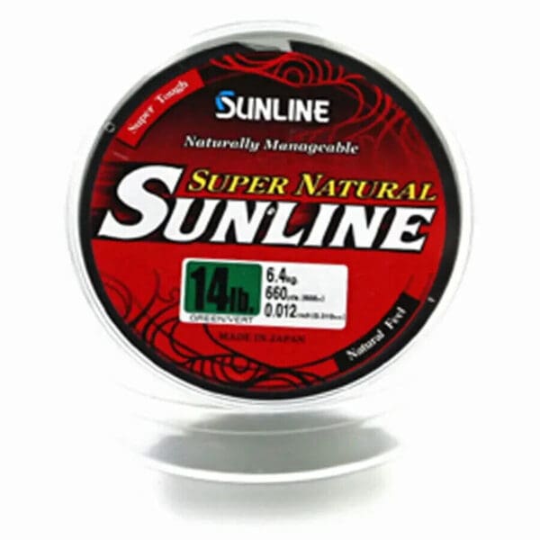 Sunline Monofilament (Super Natural) 14 LB Test 660 YD BULK Spool Fishing Line