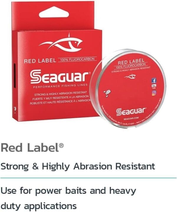 SEAGUAR RED LABEL 100% Clear Fluorocarbon 12lb/200yd 12RM200