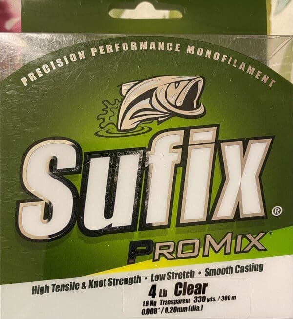 Sufix ProMix Fishing Line 330 yds 4 Lb Clear High Tensile Knot Strength