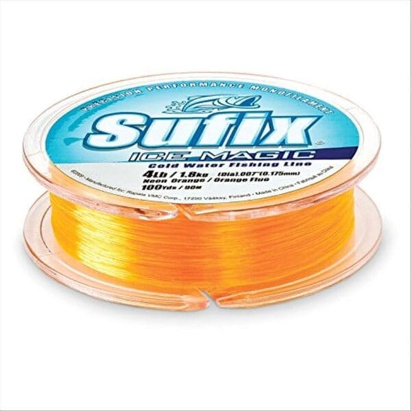 3 Spools Sufix Ice Magic Monofilament Neon Orange 100yds (3 Lb Test) 603-0NONO - Image 2