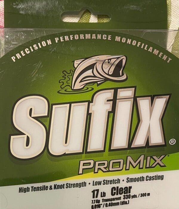 Sufix ProMix Fishing Line 330 yds 17 Lb Clear High Tensile Knot Strength