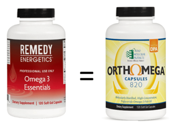 Remedy Energetics Omega 3 Essentials 120 Soft Gels EPA DHA DPA OrthOmega 820 Ortho Molecular Products